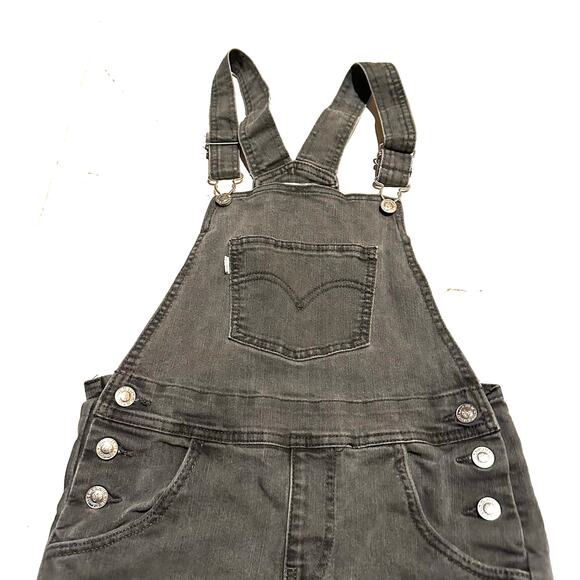 Levi's Silver Tab Charcoal Wash Denim Overalls Girls Size 12 - Picture 4 of 7